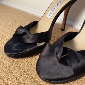 silk/ satan classic Jimmy Choo heels.